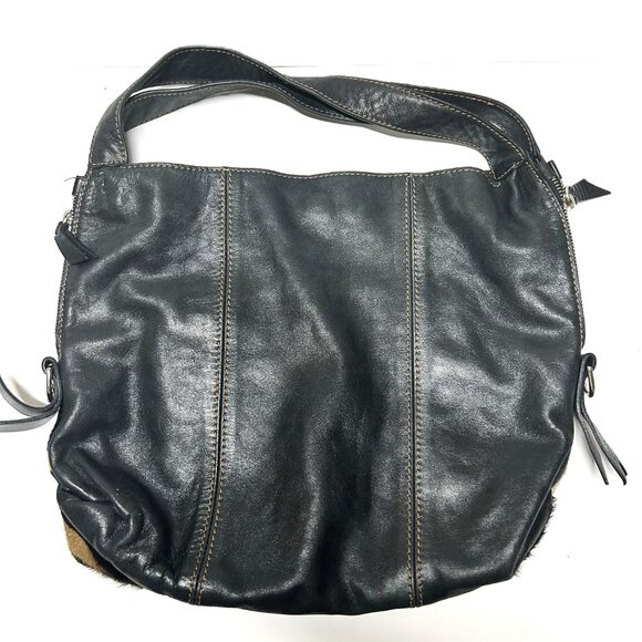 Sofia C cowhide and leather shoulder bag - Picture 2 of 11